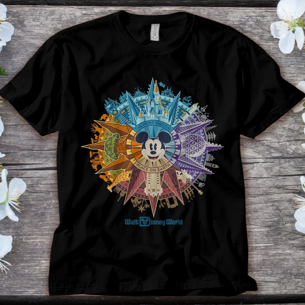 Disney World 50th Anniversary Mickey Mouse T-Shirt Unisex Tee Adult T-shirt Kid